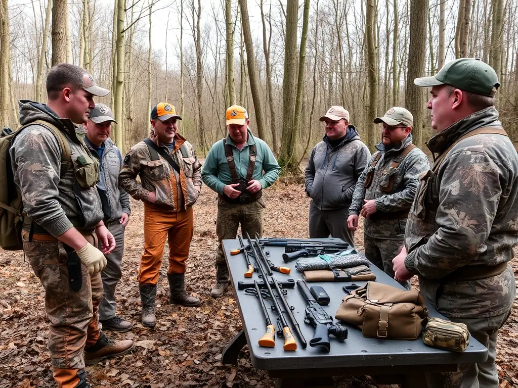 A wildlife expert conducting a workshop on responsible hunting practices for local hunters, organized by SOCIETE AMICALE DES CHASSEURS D'ASNIERES-SUR-NOUERE.